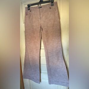 Speak 2 Me Cuffed Flare/Wide Leg Dress Pants with Button Detailed Pockets